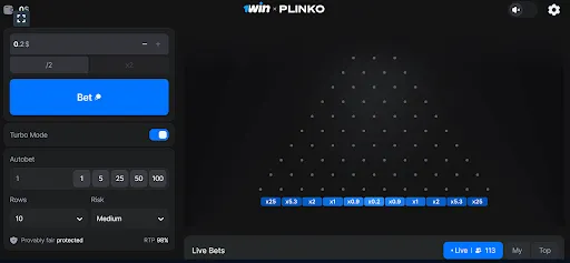 Plinko Game Demo for Free 1win